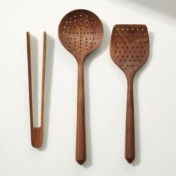 Walnut Cooking Utensils Set Of 3
