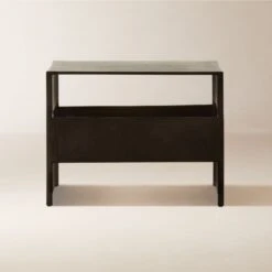 Jalousie Square Black Cast Aluminum Side Table