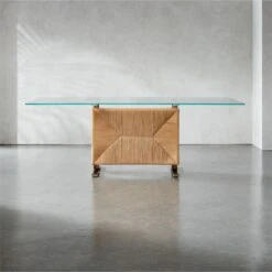 Steppe Clear Glass Dining Table