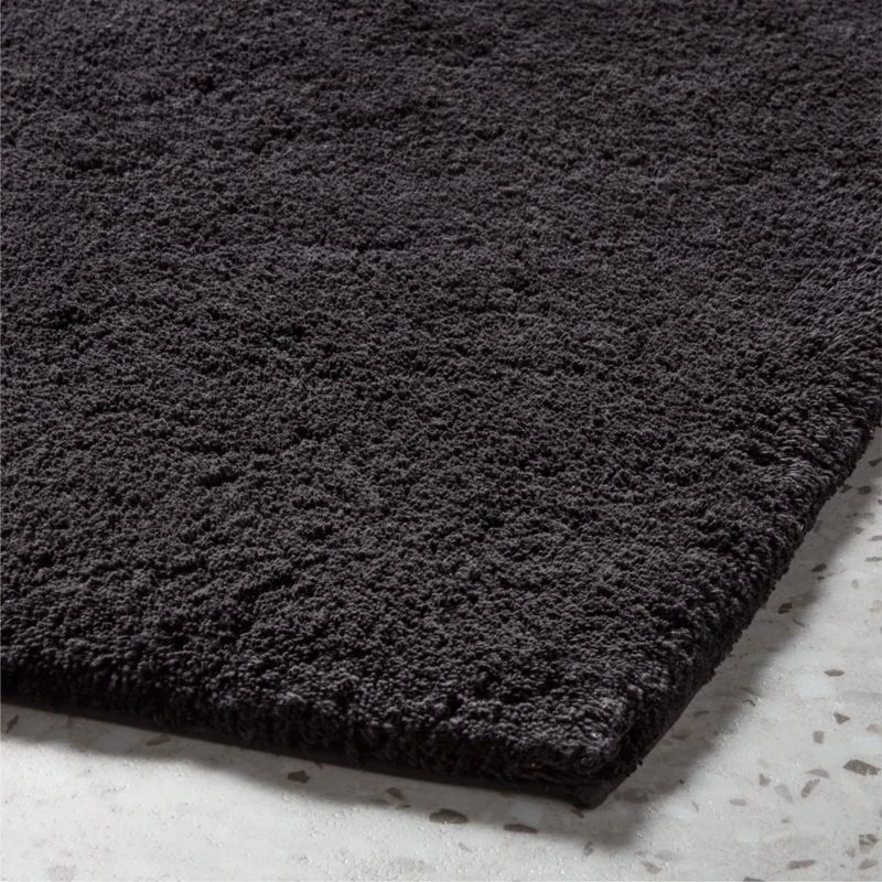 Kalani Organic Cotton Black Bath Runner Rug 24"x60" - Image 3
