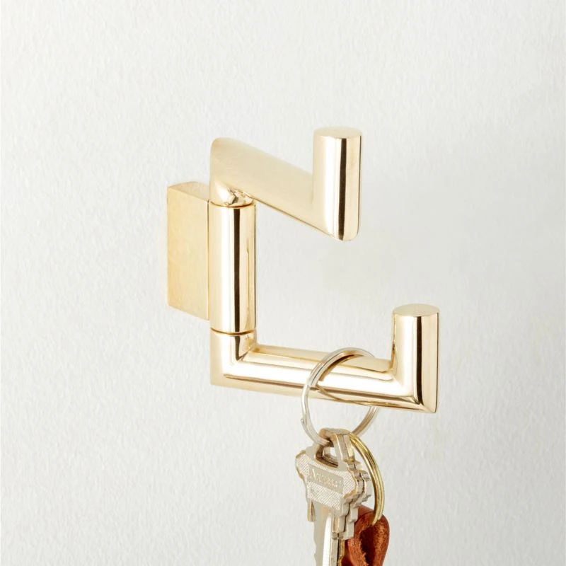 Kela Unlacquered Brass Swivel Hook - Image 3