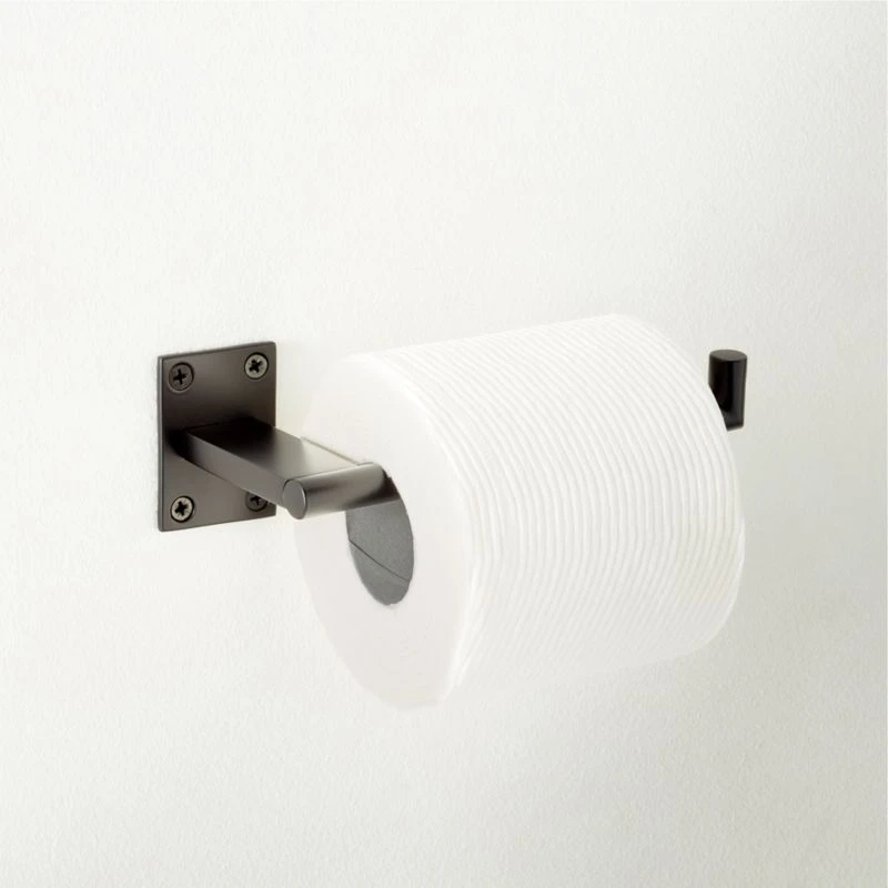 Kela Black Wall Mounted Toilet Paper Holder - Image 2