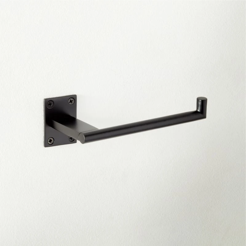 Kela Black Wall Mounted Toilet Paper Holder