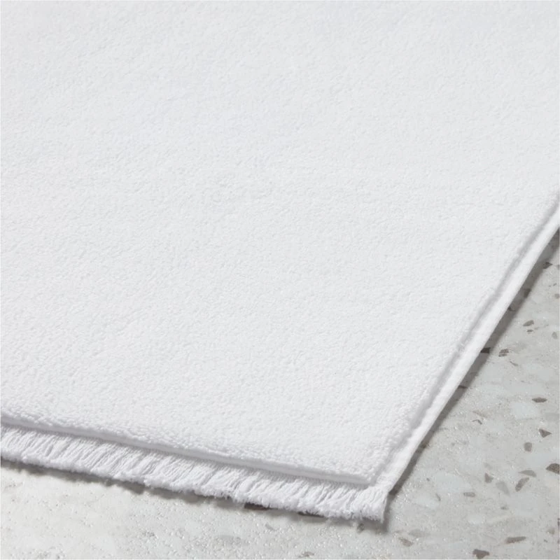 Kindred Organic Cotton White Bath Runner Rug 24''x60'' - Image 2