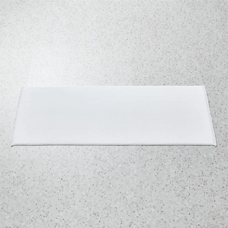 Kindred Organic Cotton White Bath Runner Rug 24''x60''