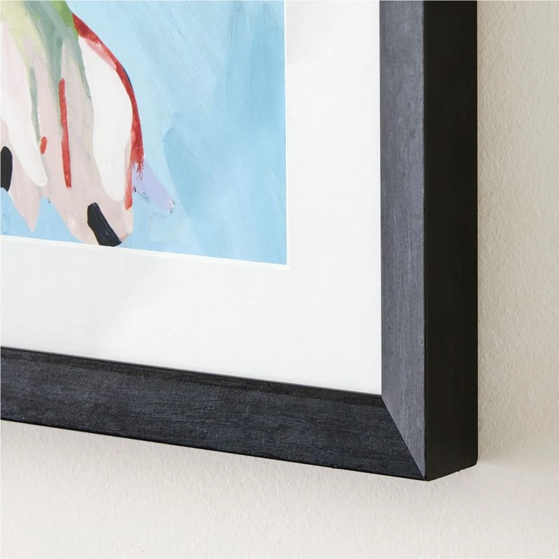 'La Courtine Floral' Framed Giclee Art Print 18"x24" - Image 3