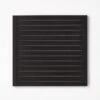 Lateral Black Teak Bath Mat 21.75"x23"