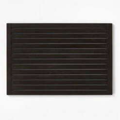 Lateral Black Teak Bath Mat 21.75"x32"