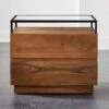 Lawson 2-Drawer Wood Nightstand With Glass Top