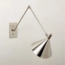 Leda Polished Nickel Articulating Wall Sconce