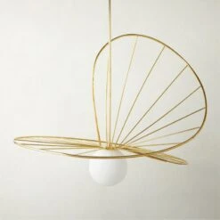 Libra Architectural Polished Brass Chandelier