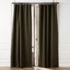 Forest Green Linen Blackout Window Curtain Panel 48''x84''