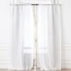 White Linen Sheer Window Curtain Panel 48"x84"