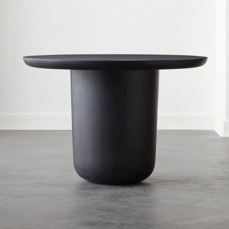 Lola Round Black Concrete Dining Table