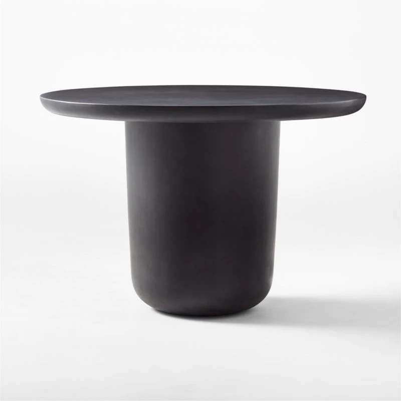 Lola Round Black Concrete Dining Table - Image 3