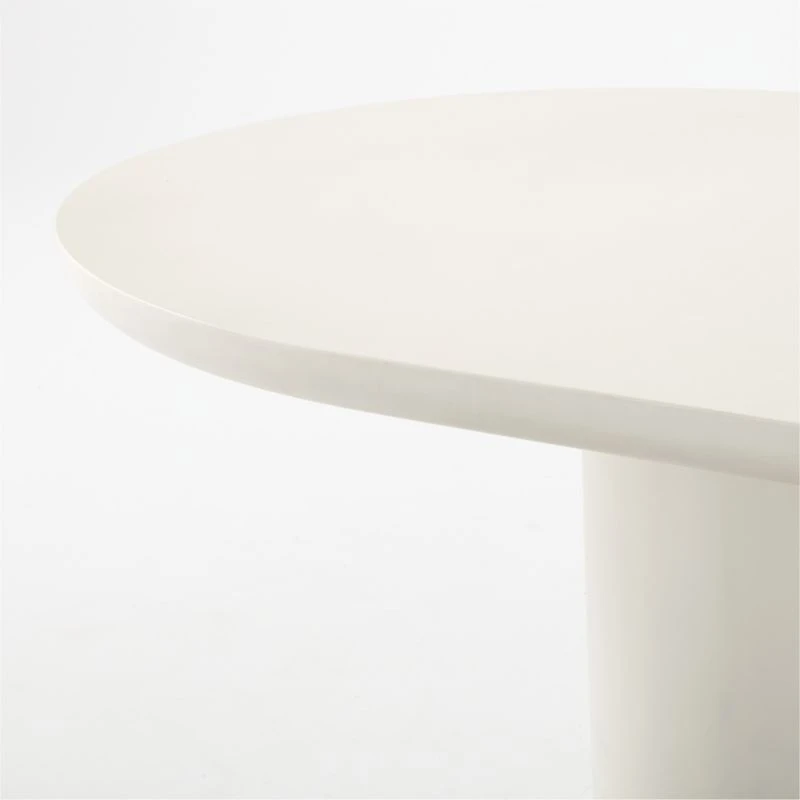 Lola White Oval Cement Dining Table - Image 6