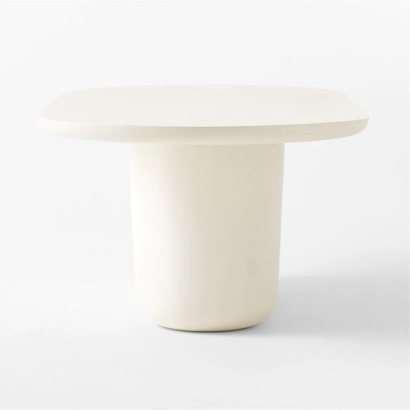 Lola White Oval Cement Dining Table - Image 5