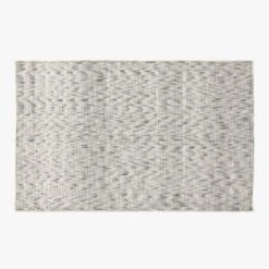 Lousa Handloomed Black And White Wool Area Rug 5'x8'