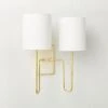 Lucerne Polished Brass Double Wall Sconce Light