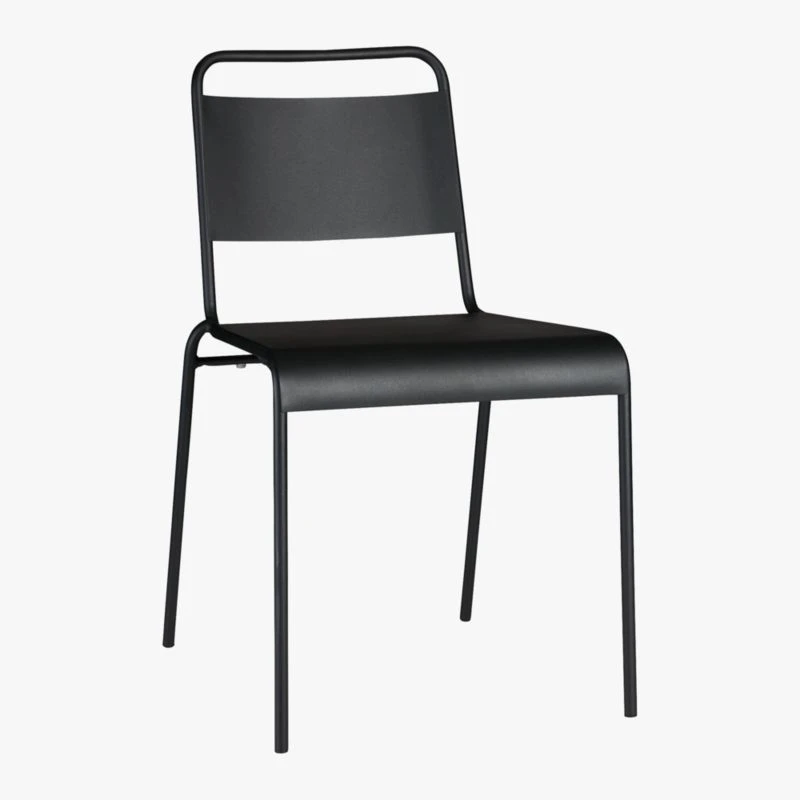 Lucinda Black Outdoor Patio Stacking Chair - Image 6