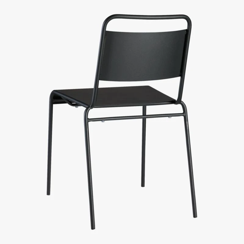 Lucinda Black Outdoor Patio Stacking Chair - Image 8