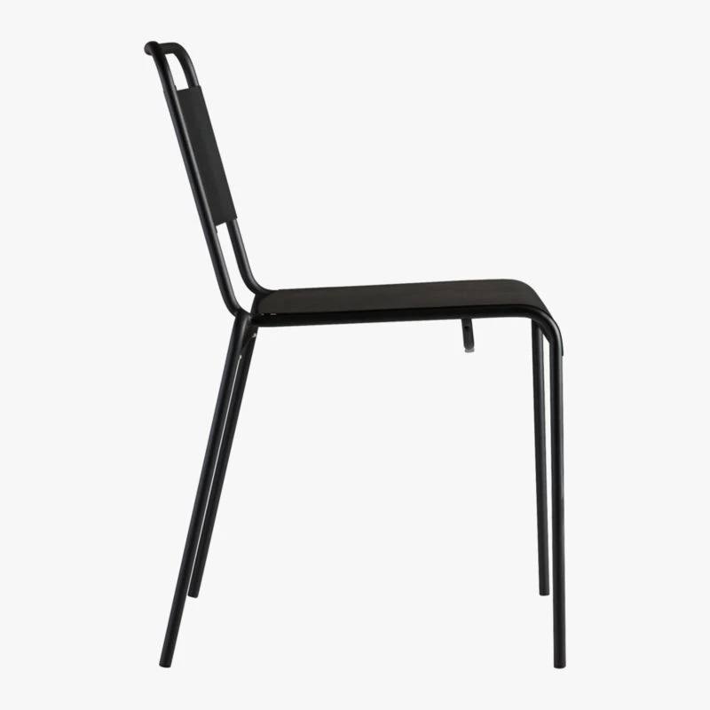 Lucinda Black Outdoor Patio Stacking Chair - Image 7