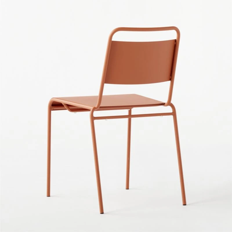 Lucinda Terracotta Outdoor Patio Stacking Chair - Image 6