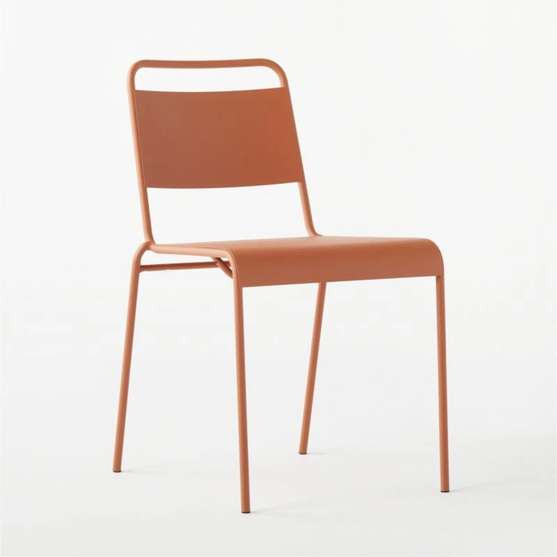 Lucinda Terracotta Outdoor Patio Stacking Chair - Image 4