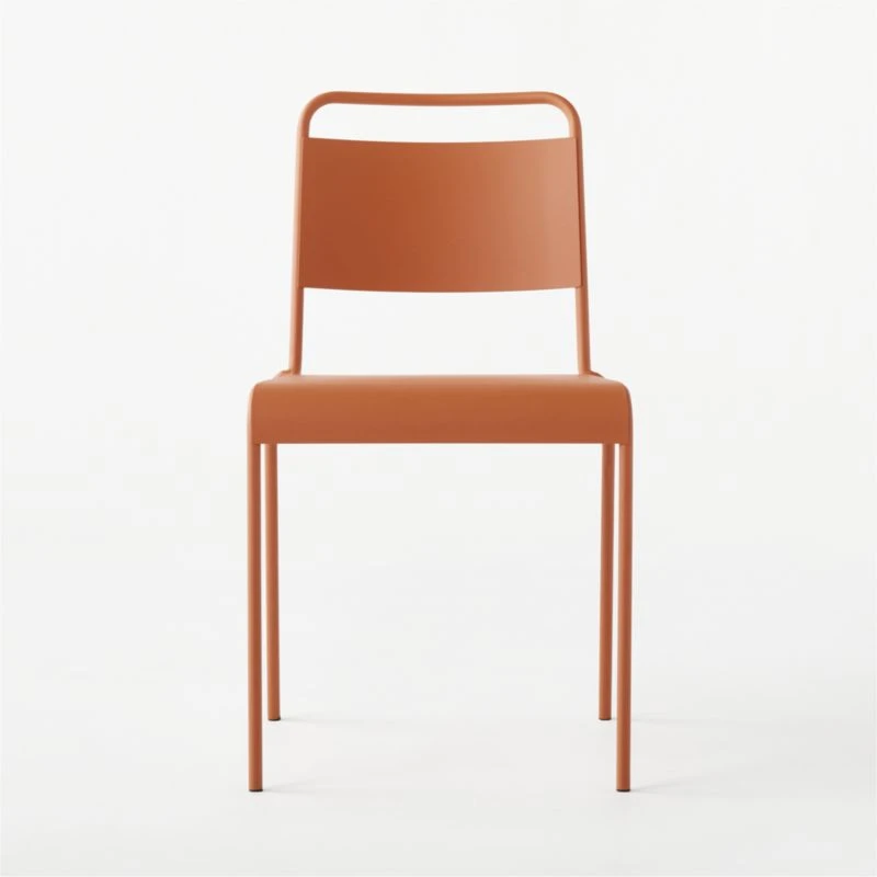 Lucinda Terracotta Outdoor Patio Stacking Chair - Image 3