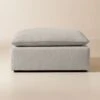 Lumin Grey Performance Fabric Ottoman