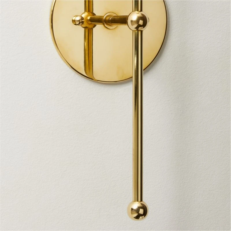 Marceau Boule Polished Brass Wall Sconce Light - Image 3