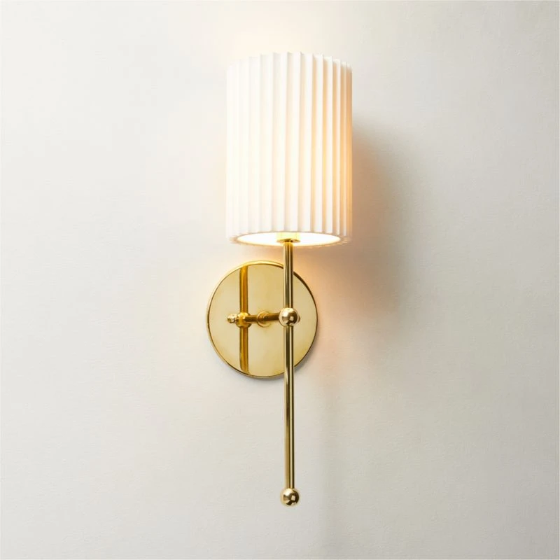 Marceau Boule Polished Brass Wall Sconce Light - Image 2