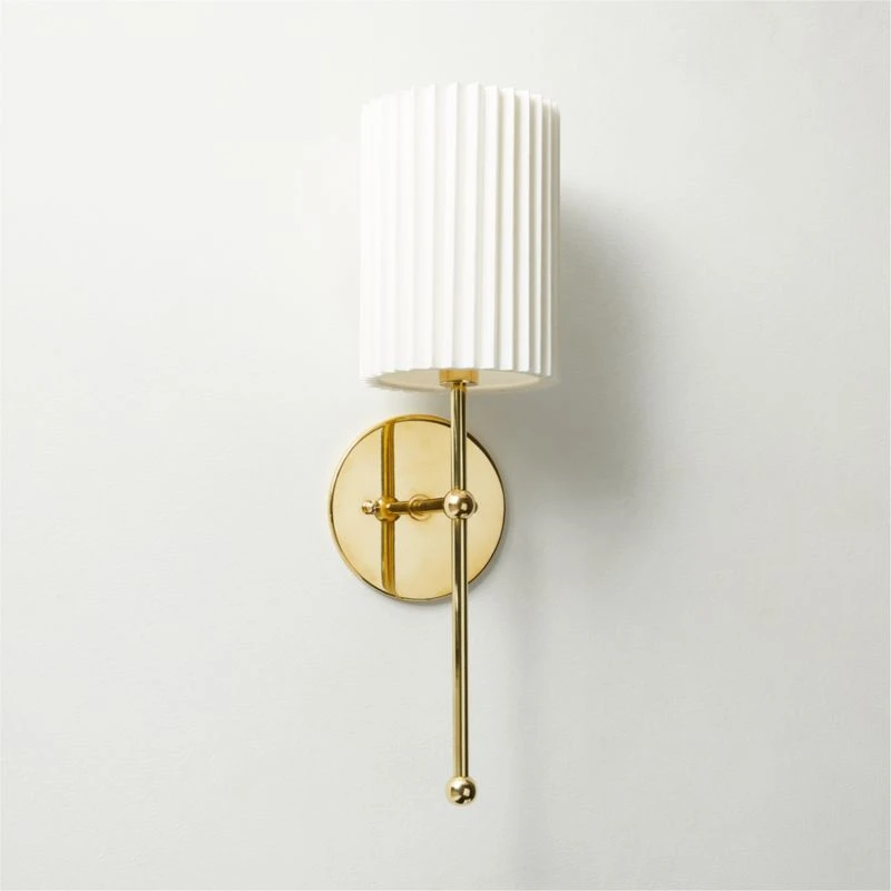 Marceau Boule Polished Brass Wall Sconce Light