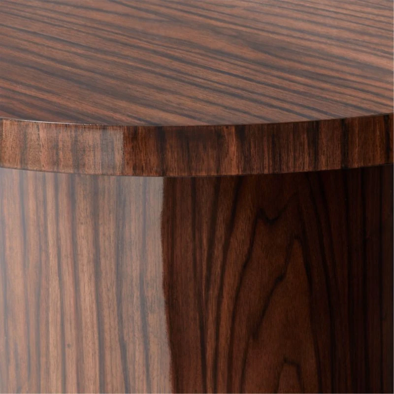 Marisa High-Gloss Walnut Wood Desk 70'' - Image 5
