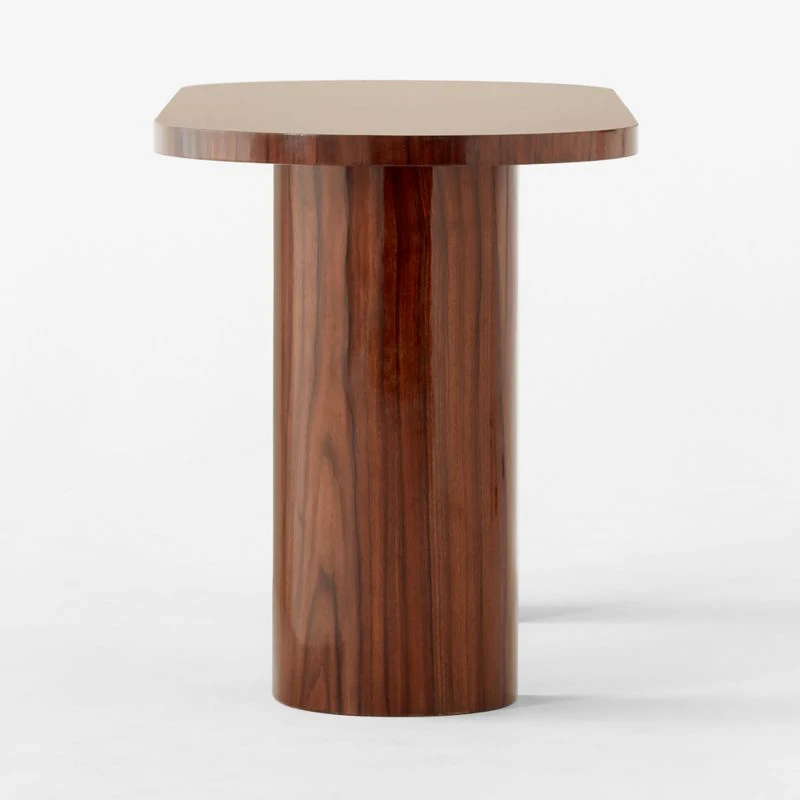 Marisa High-Gloss Walnut Wood Desk 60'' - Image 6