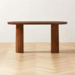 Marisa High-Gloss Walnut Wood Desk 60''