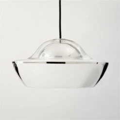 Materia Polished Nickel Dome Pendant Light