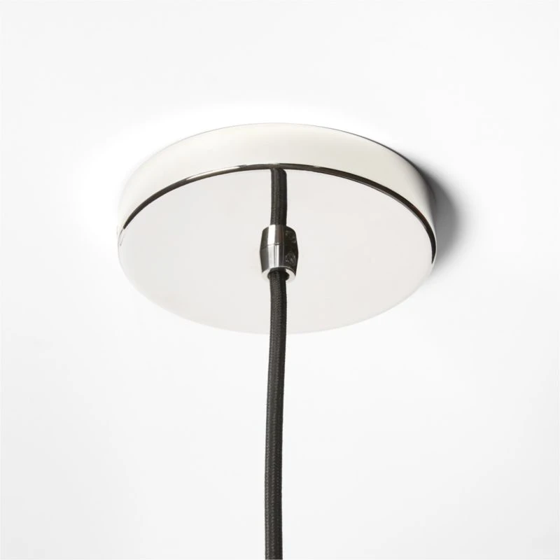 Materia Polished Nickel Dome Pendant Light - Image 4