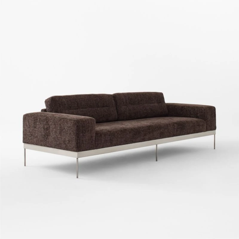 Mauro Black Chenille Sofa - Image 3