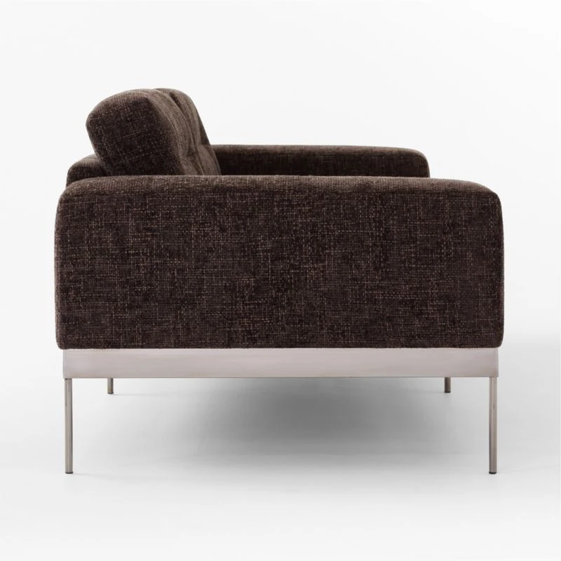 Mauro Black Chenille Sofa - Image 4