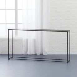 Mill Black Metal Console Table 56''