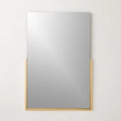 Mimi Rectangular Polished Brass Wall Mirror 24"x36"