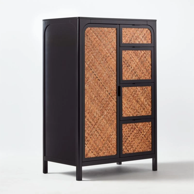 Miri Black Cane Chifferobe - Image 5