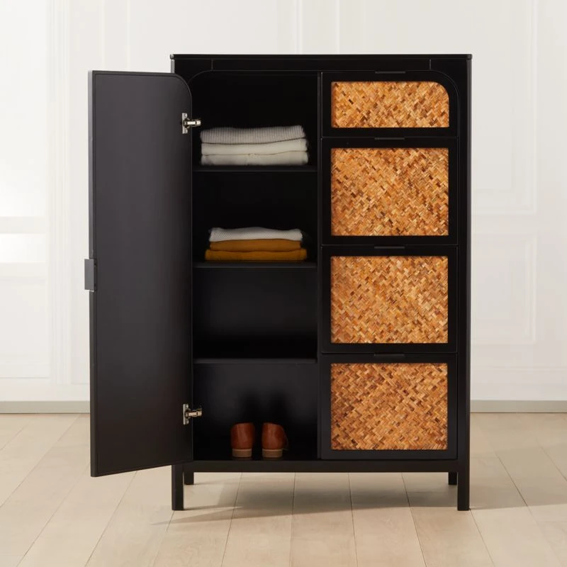 Miri Black Cane Chifferobe - Image 3