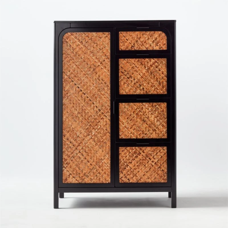 Miri Black Cane Chifferobe - Image 4