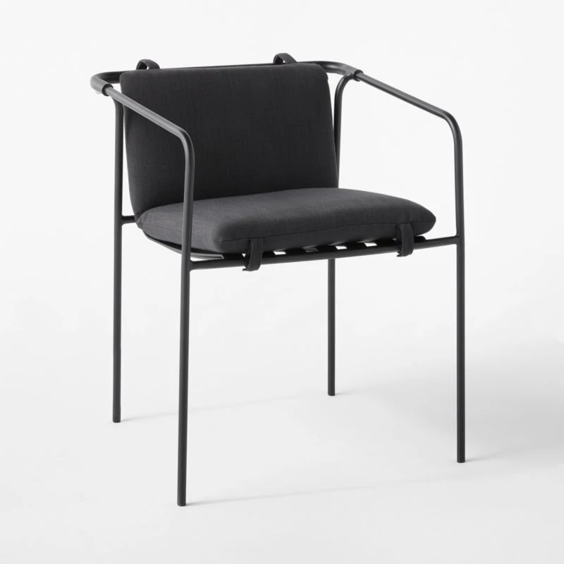 Navene Black Outdoor Dining Armchair - Image 5
