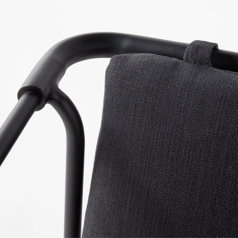 Navene Black Outdoor Dining Armchair - Image 8