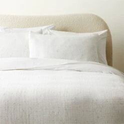Nett Organic Cotton White Duvet Cover And Shams