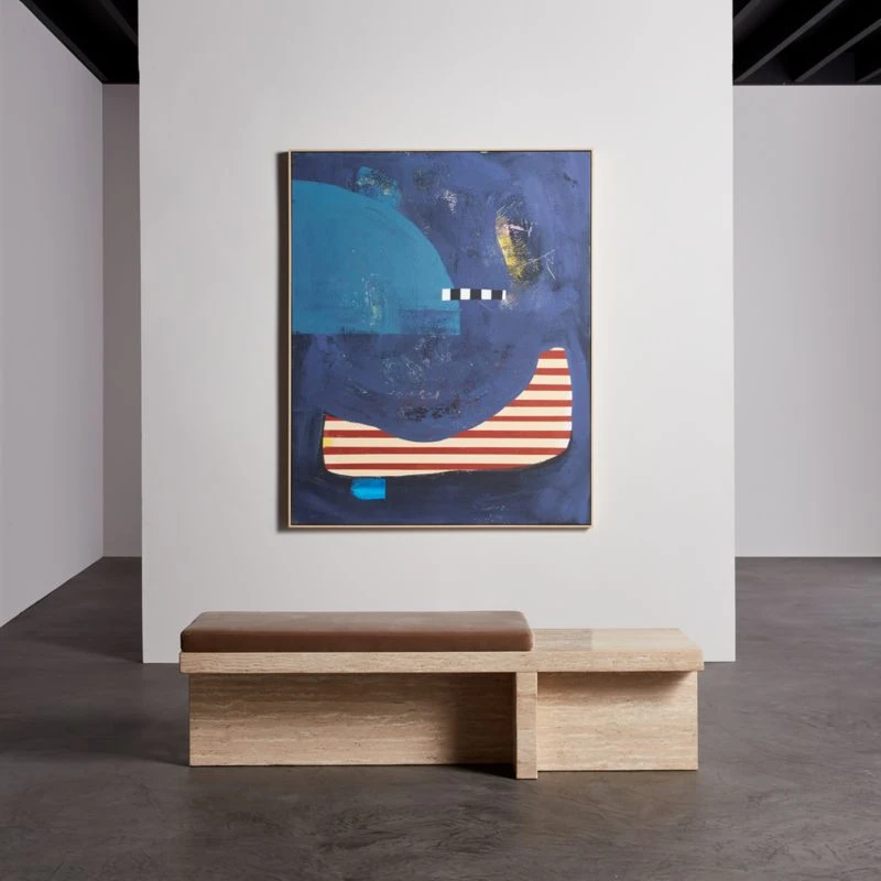 'Obsidian And Sage' Mixed Medium Reproduction By Keren Toledano 49''x61'' - Image 2