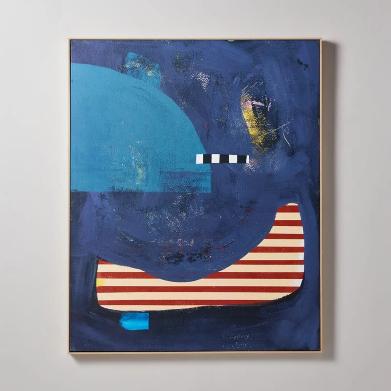 'Obsidian And Sage' Mixed Medium Reproduction By Keren Toledano 49''x61''